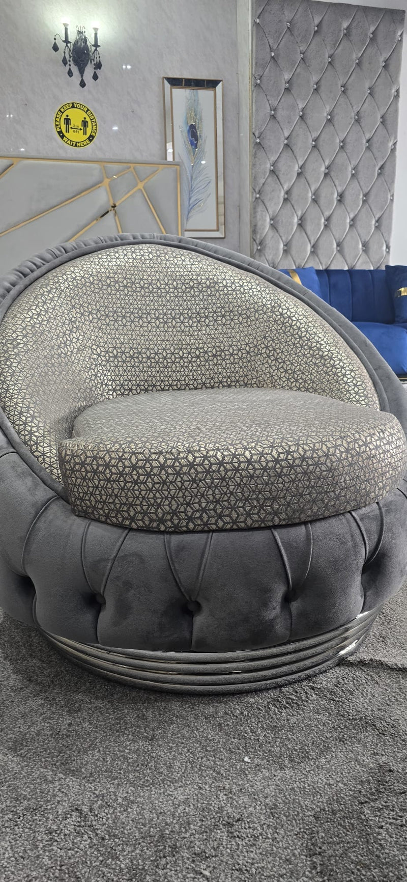 BERJER CHAIR IN V-27 GREY - NOW ON SALE