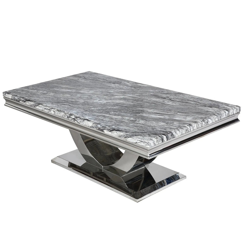 Arial Marble & Glass Coffee Table