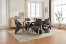 Santorini Sintered Stone Dining Table & Santorini Dining Chair Set – Modern Luxury Dining Collection Celebrity Interiors