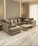 Katrina French Velvet U Shape Corner Sofa