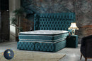 Artemest Divan Ottoman Bedframe In Teal Velvet Without Mattress