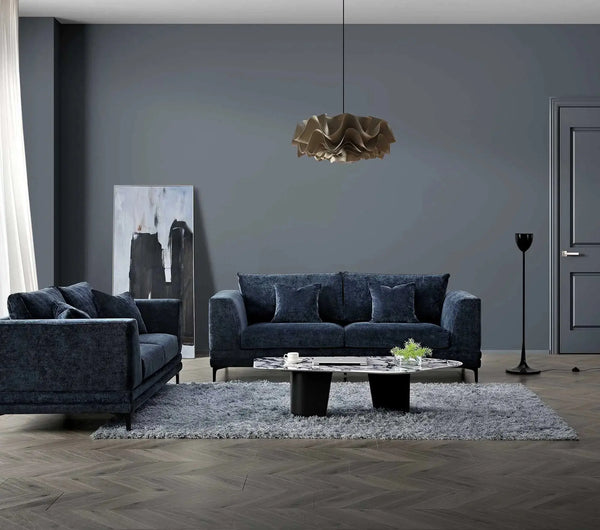 Aluxo Lenox Sofa Range in Aegean Blue Velvet furnish 365