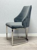 Lasco Plush Velvet Dining Chairs - Available In 4 Colours - Set Of 2