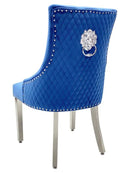 California Grey Marble Dining Table + Majestic Grey Velvet Dining Chairs – Modern Luxury Dining Set