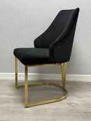 Lasco Plush Velvet Dining Chairs - Available In 4 Colours - Set Of 2