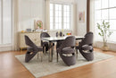 Santorini Sintered Stone Dining Table & Santorini Dining Chair Set – Modern Luxury Dining Collection Celebrity Interiors