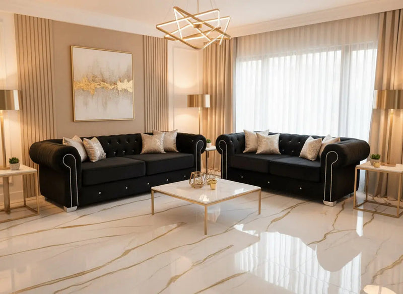 Rockingham Chesterfield French Velvet Sofa Range