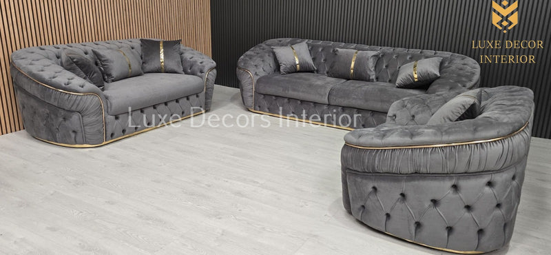 Ambassador 3+2 Plush Velvet Sofa Range Plush Velvet - Choose Combination