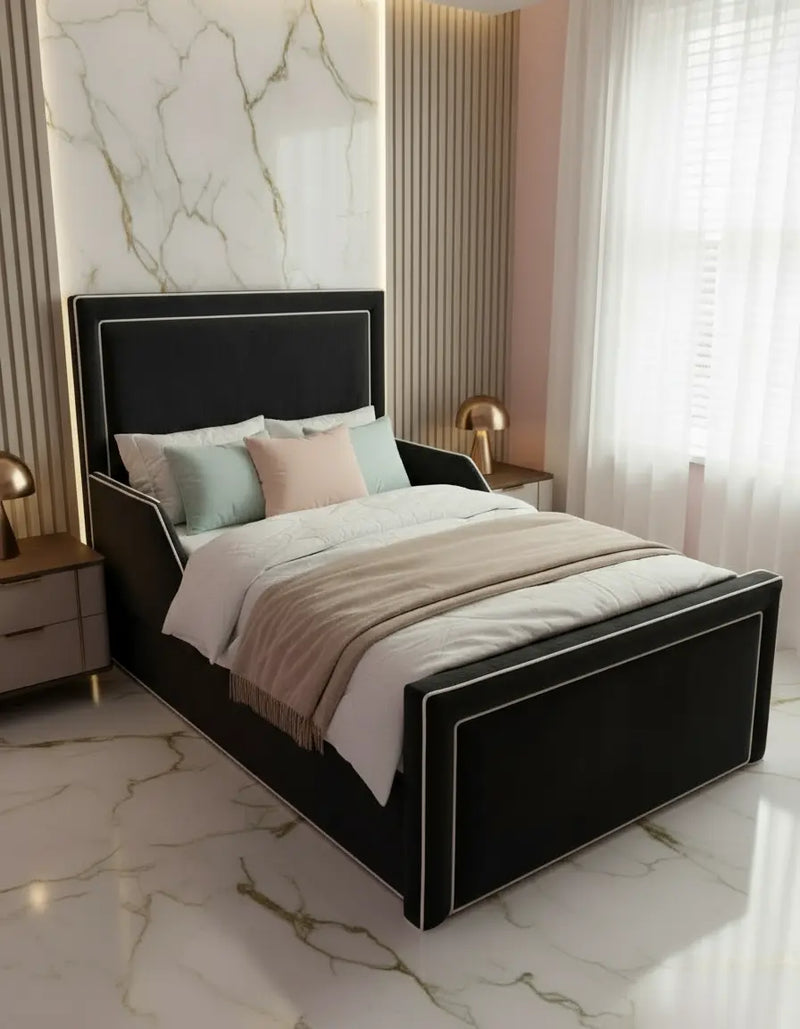 Starlight Toddler Bedframe in Plush Velvet – Handcrafted UK Design