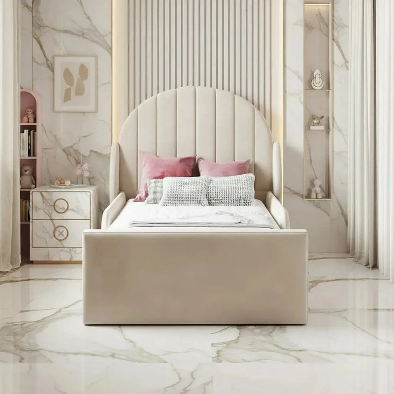 Alabama Toddler Bedframe in Plush Velvet – Handcrafted UK Design LUXE DECORS