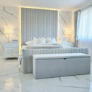 Chester Plush Velvet Panel Bed – Bespoke Handcrafted Bedstead (Made in the UK)