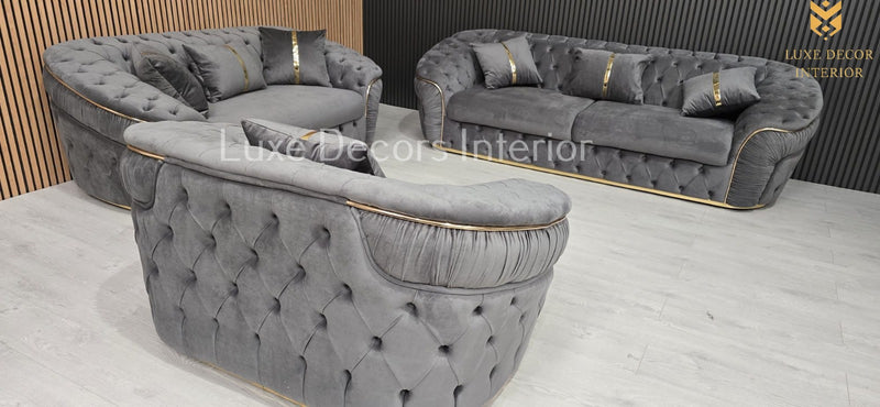 Ambassador 3+2 Plush Velvet Sofa Range Plush Velvet - Choose Combination