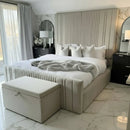 Chester Plush Velvet Panel Bed – Bespoke Handcrafted Bedstead (Made in the UK)