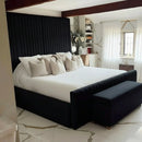 Chester Plush Velvet Panel Bed – Bespoke Handcrafted Bedstead (Made in the UK)