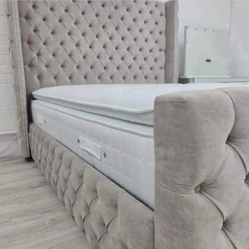 Kalahari Chesterfield Bed in Plush Velvet – Bespoke Handcrafted Design