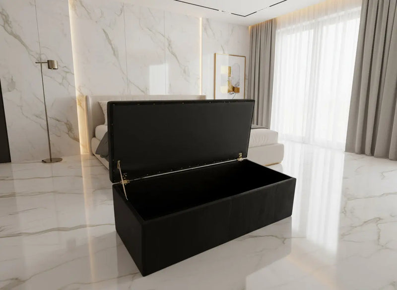 Crushed Velvet Ottoman Box