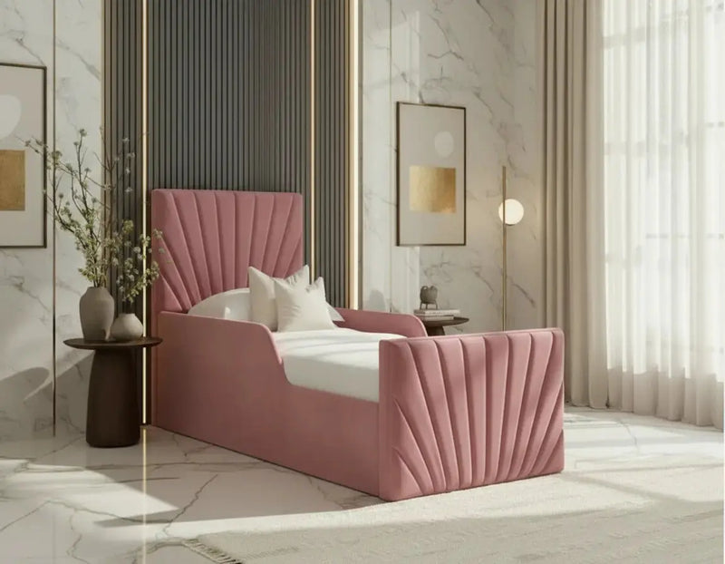 Dream Toddler Bedframe in Plush Velvet – Handcrafted Bespoke Design LUXE DECORS
