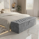 Crushed Velvet Ottoman Box