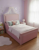 Starlight Toddler Bedframe in Plush Velvet – Handcrafted UK Design