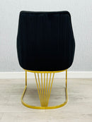 Lasco Plush Velvet Dining Chairs - Available In 4 Colours - Set Of 2