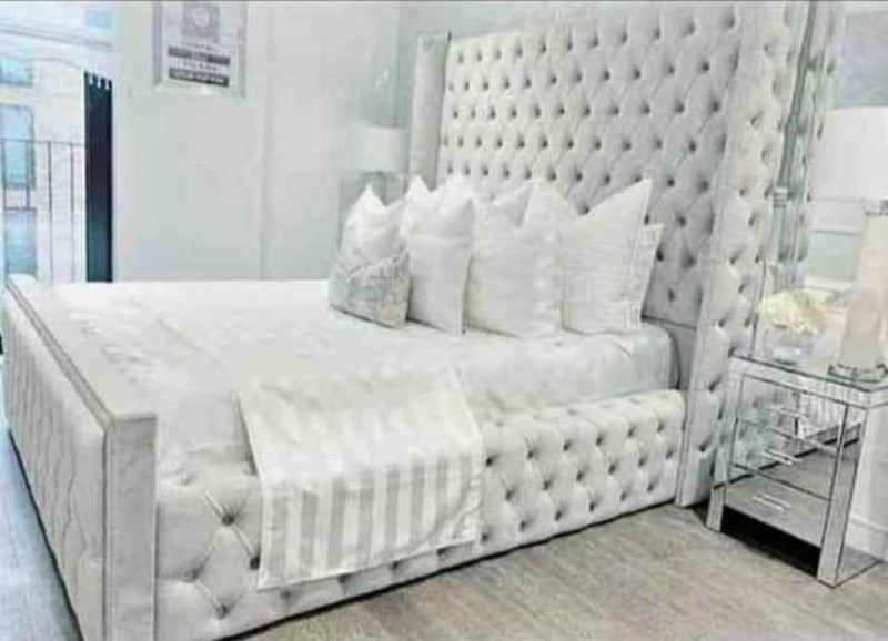 Kalahari Bed In Plush Velvet beds bedroom divanbed ottomanbed slattedottoman storagebed chesterfieldbed plushvelvet crushedvelvet naples chenille bedstead bedframe cheapbeds highheadboard strongbeds modernbeds designerbeds bespokebeds bespoke upholstery furniture fyp trending studding beautiful love homeowner home luxury 