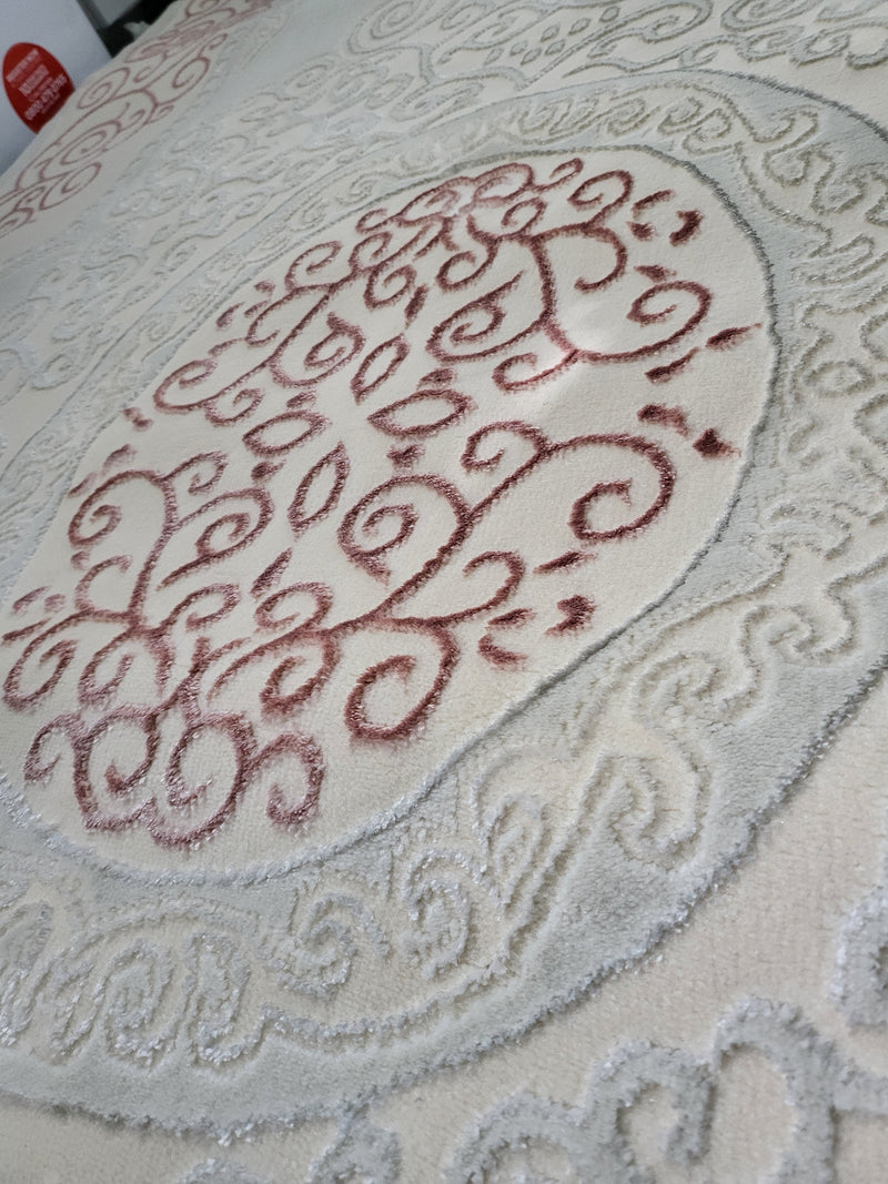 Calliope Rug 240 x 145 PINK & CREAM