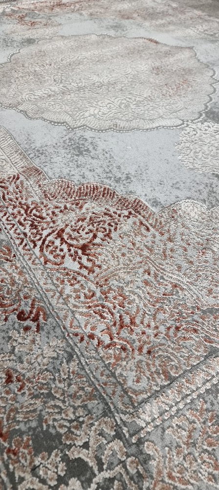 Alina Rug 240 x 145 - GREY & MAROON