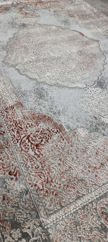 Alina Rug 240 x 145 - GREY & MAROON
