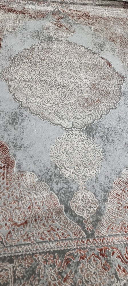 Alina Rug 240 x 145 - GREY & MAROON