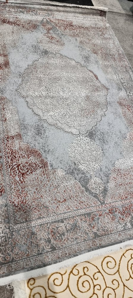 Alina Rug 240 x 145 - GREY & MAROON
