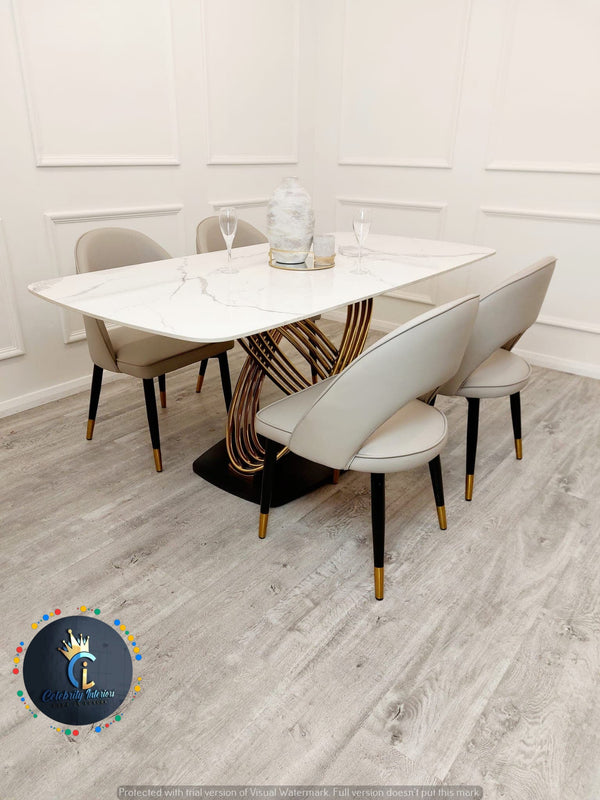 Sinteredstonediningtable sinteredstonetop golddiningchairs golddiningtable marblediningtable velvetdiningchairs velvet furniture furnitureflip décor golddiningtable chromediningtable marbletop diningroom diningroomdecor diningroomideas contemporary dining 