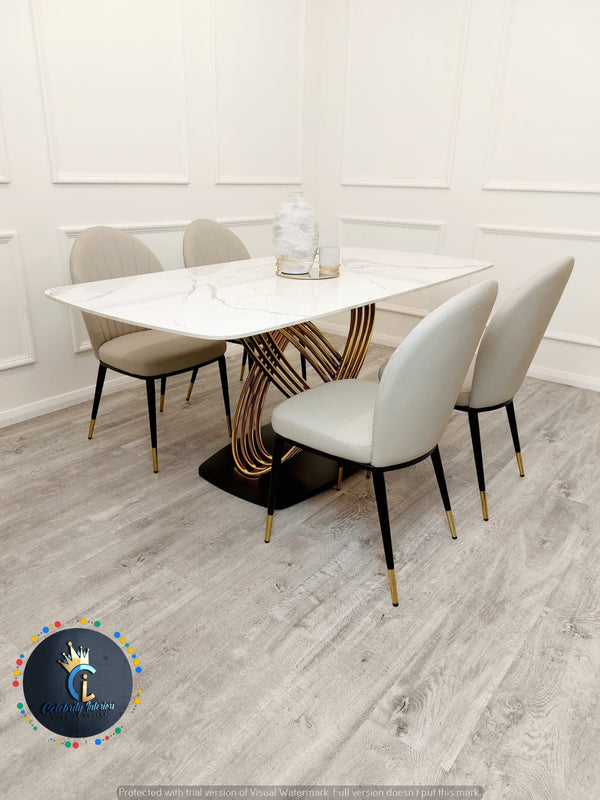 Sinteredstonediningtable sinteredstonetop golddiningchairs golddiningtable marblediningtable velvetdiningchairs velvet furniture furnitureflip décor golddiningtable chromediningtable marbletop diningroom diningroomdecor diningroomideas contemporary dining 