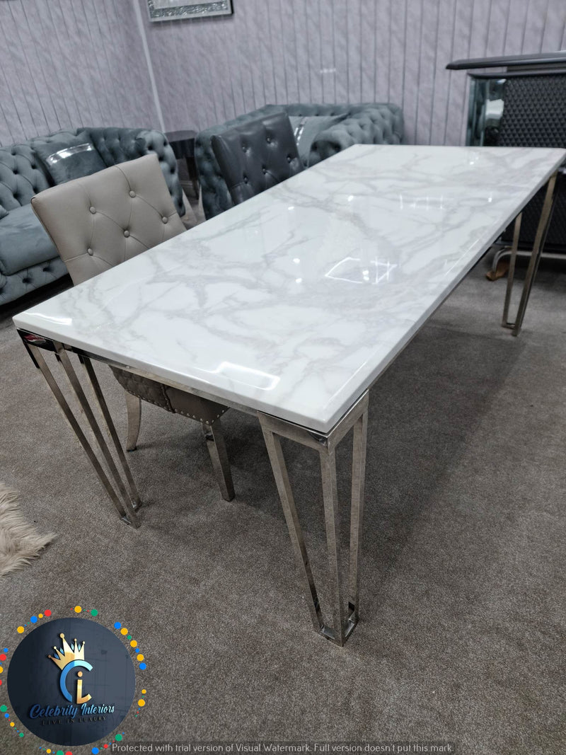 Barcelona Marble/Ceramic Dining Table  1.2m and 1.5m