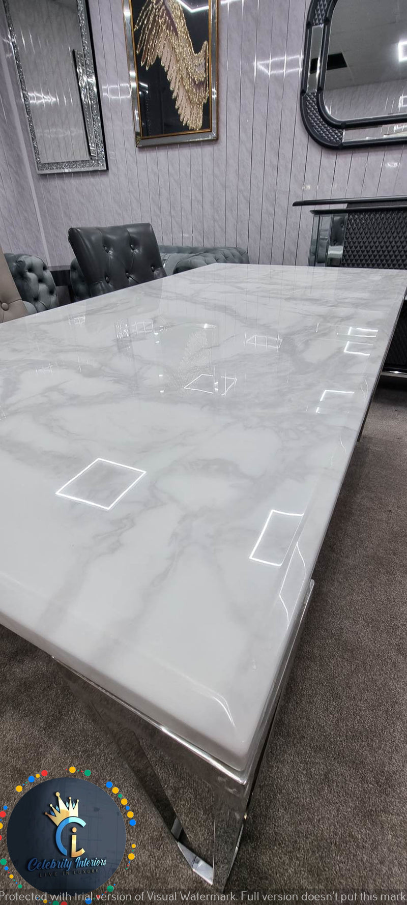 Barcelona Marble/Ceramic Dining Table  1.2m and 1.5m