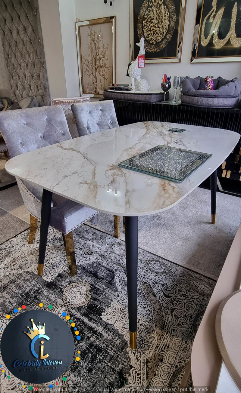 Venice Marble/Ceramic Dining Table 1.2 and 1.5m