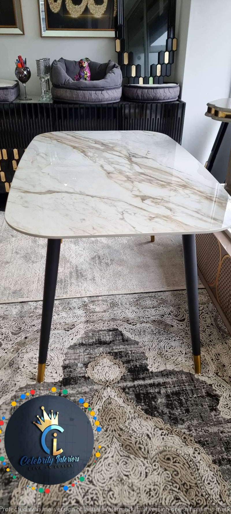 Venice Marble/Ceramic Dining Table 1.2 and 1.5m