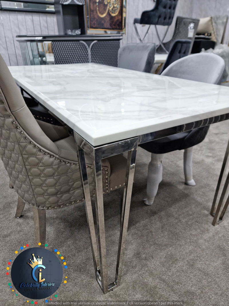 Sinteredstonediningtable sinteredstonetop golddiningchairs golddiningtable marblediningtable velvetdiningchairs velvet furniture furnitureflip décor golddiningtable chromediningtable marbletop diningroom diningroomdecor diningroomideas contemporary dining 