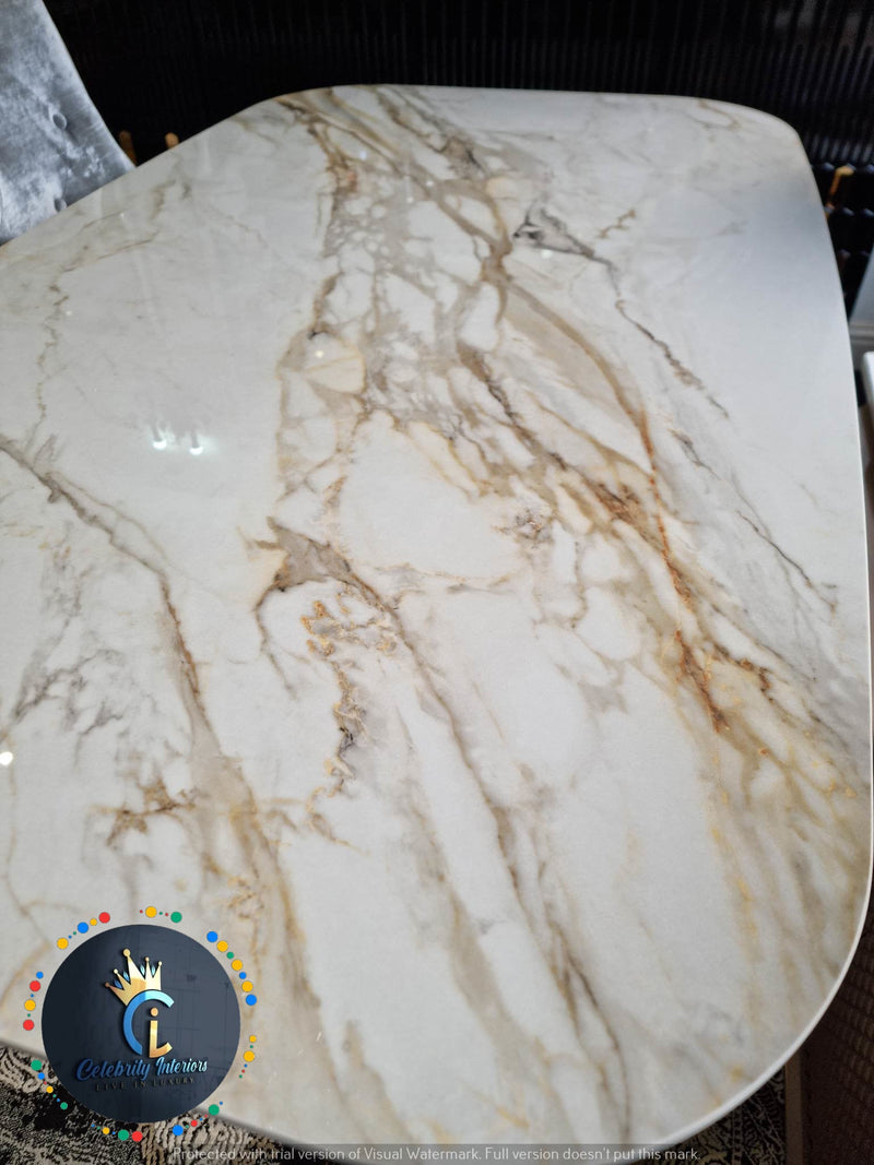 Venice Marble/Ceramic Dining Table 1.2 and 1.5m