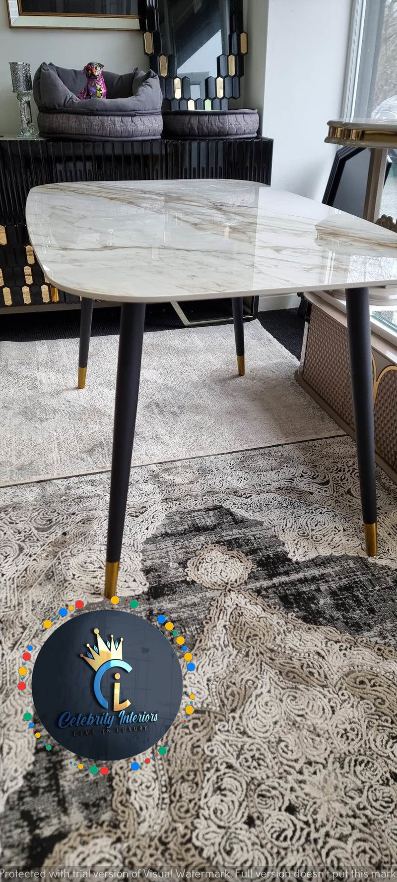 Venice Marble/Ceramic Dining Table 1.2 and 1.5m