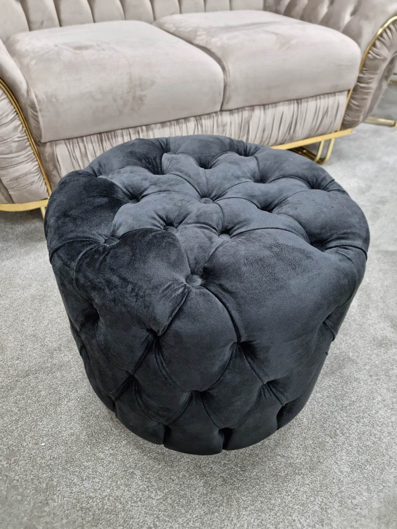 Round Upholstered Footstool (Small)