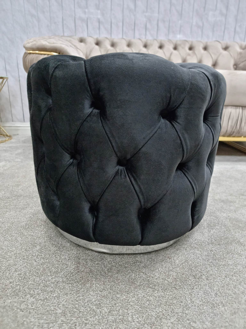 Round Upholstered Footstool (Small)