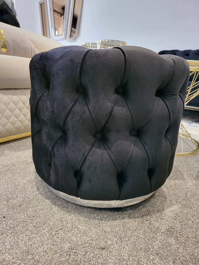 Round Upholstered Footstool (Small)