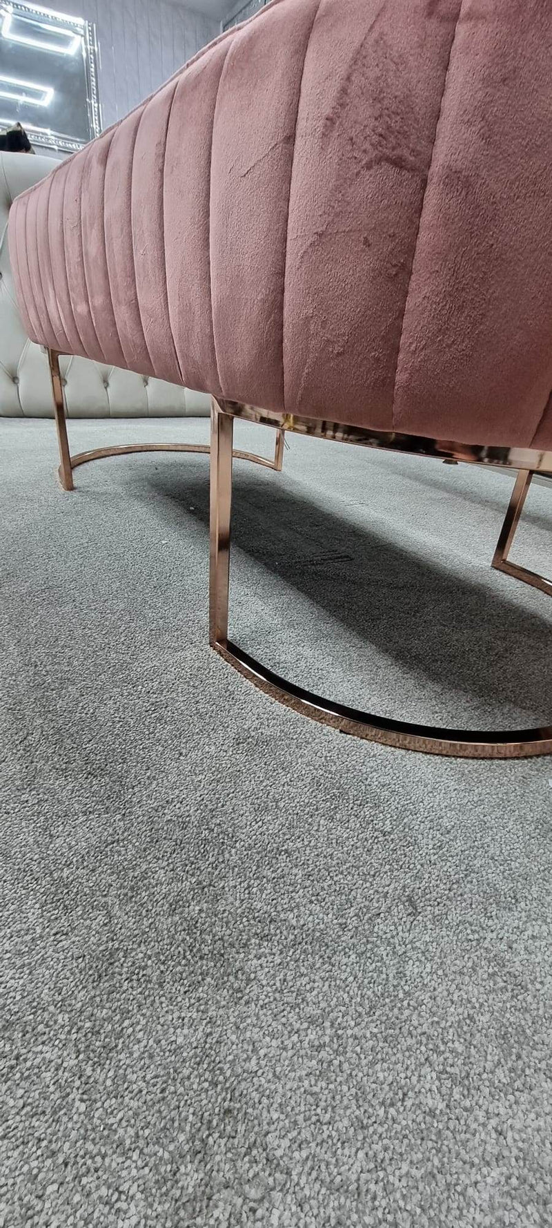 Mila Bench - Gold Detailed Legs