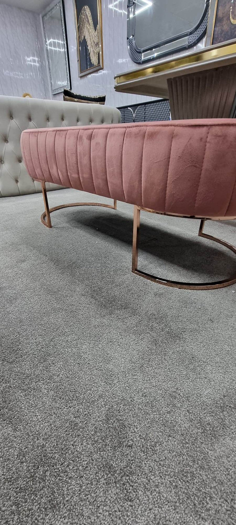 Mila Bench - Gold Detailed Legs