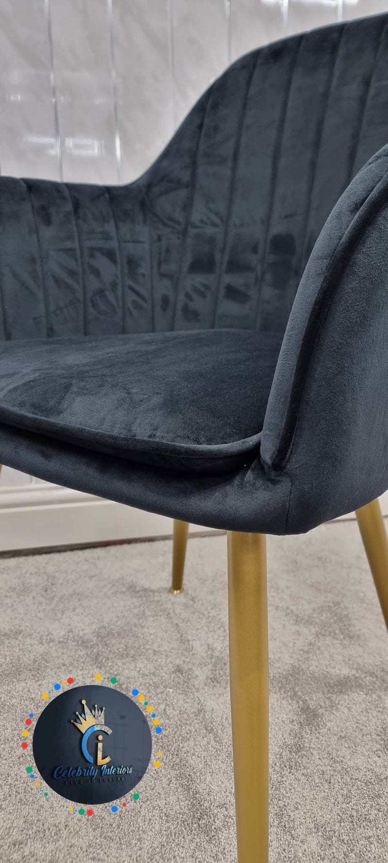 PRETORIA VELVET DINING CHAIR (BOX OF 2 CHAIRS)