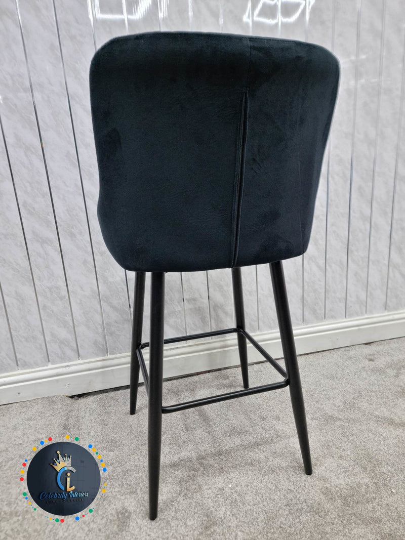 VEGAS VELVET BARSTOOL (BOX OF 2 STOOLS)