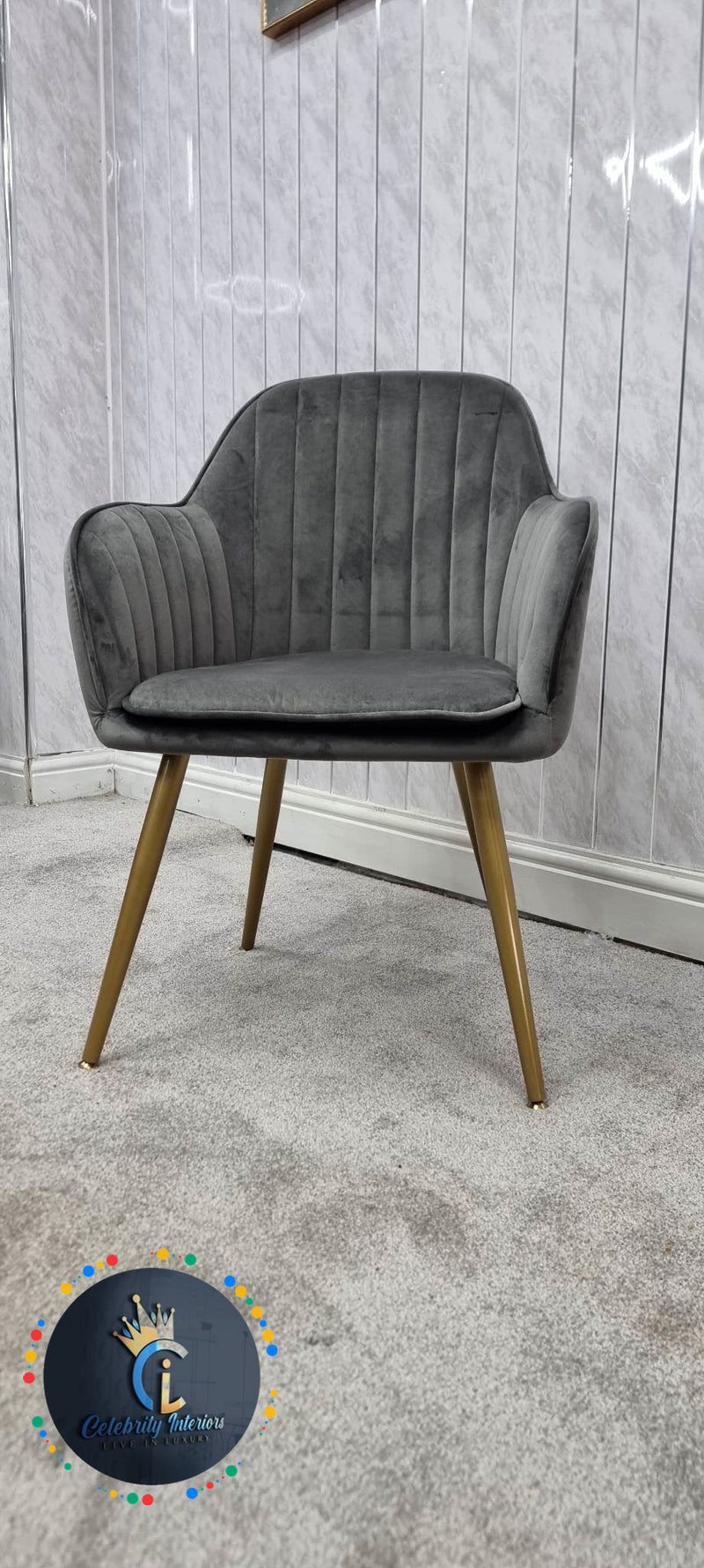 PRETORIA VELVET DINING CHAIR (BOX OF 2 CHAIRS)