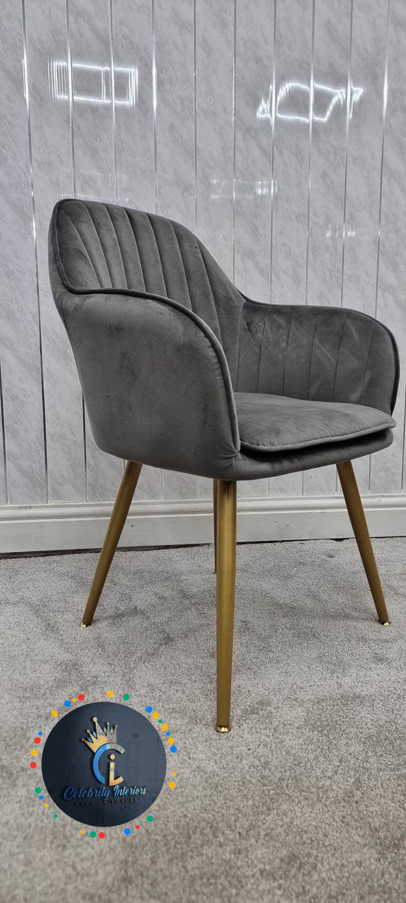 PRETORIA VELVET DINING CHAIR (BOX OF 2 CHAIRS)