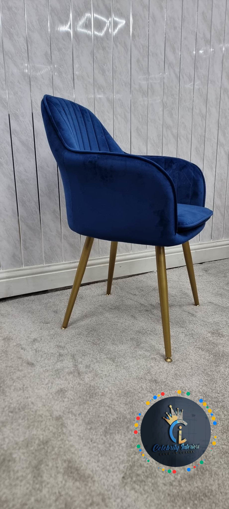 PRETORIA VELVET DINING CHAIR (BOX OF 2 CHAIRS)