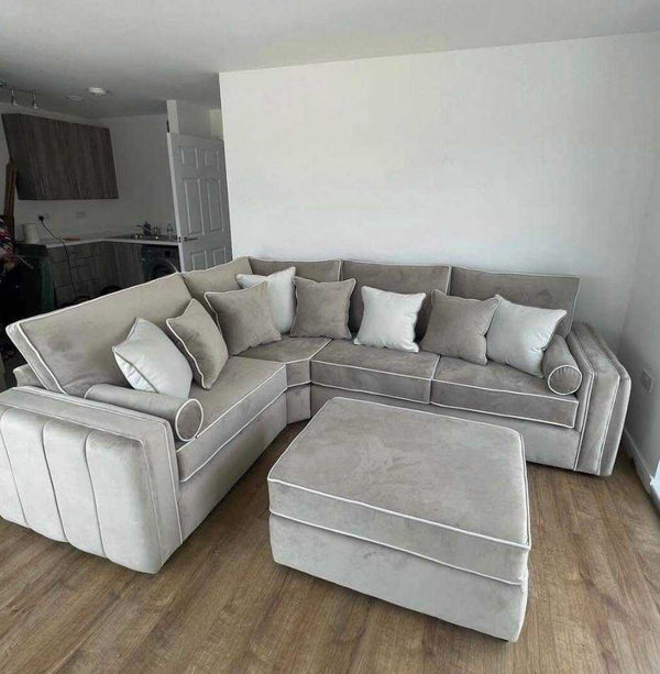 Rosana plush velvet corner sofa